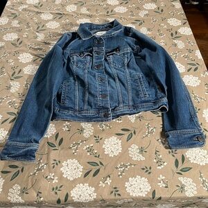 Old Navy Denim Jean Jacket women’s Size Small Petite Casual Western 90s Y2K